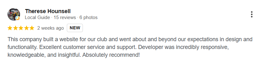 5-star Google review from Therese Hounsell for ForgeloTech Windsor-Essex