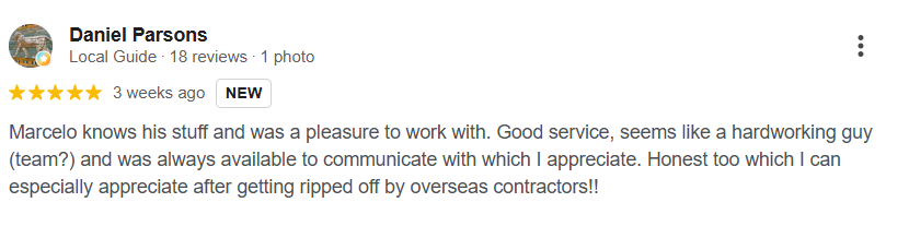 5-star Google review from Daniel Parsons for ForgeloTech Windsor-Essex